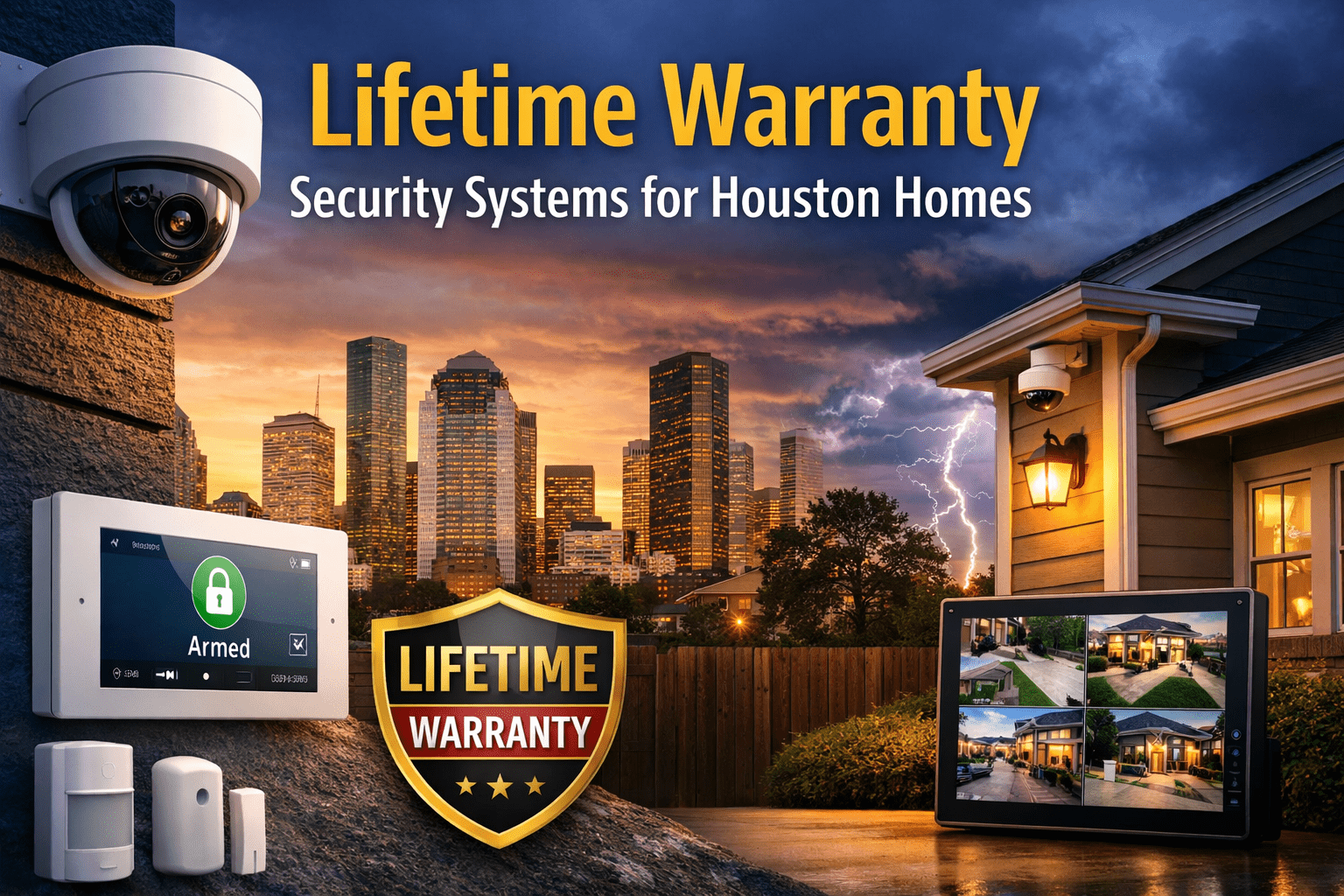 Lifetime Warranty Security Systems for Houston Homes