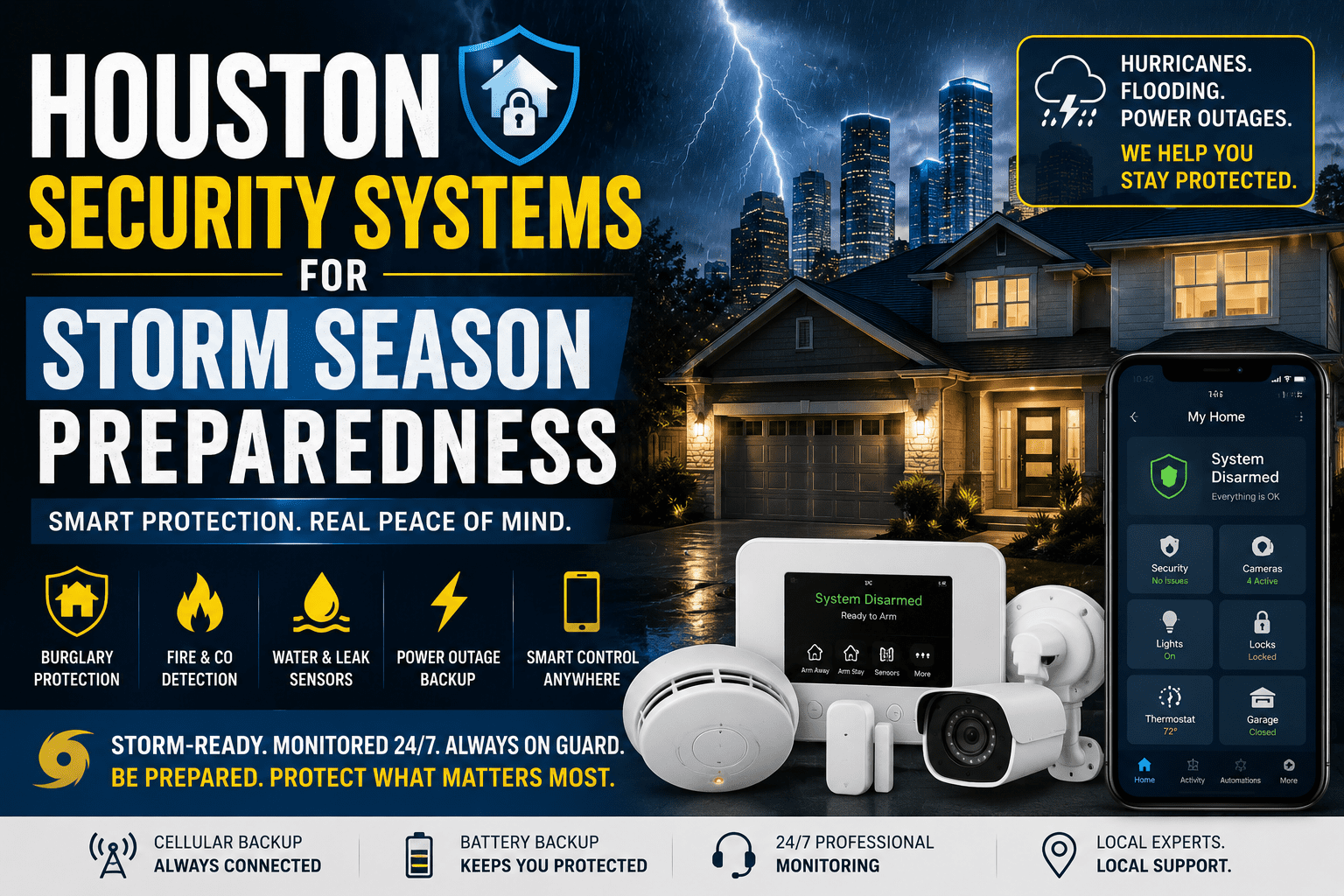 Houston Security Systems for Storm Season Preparedness