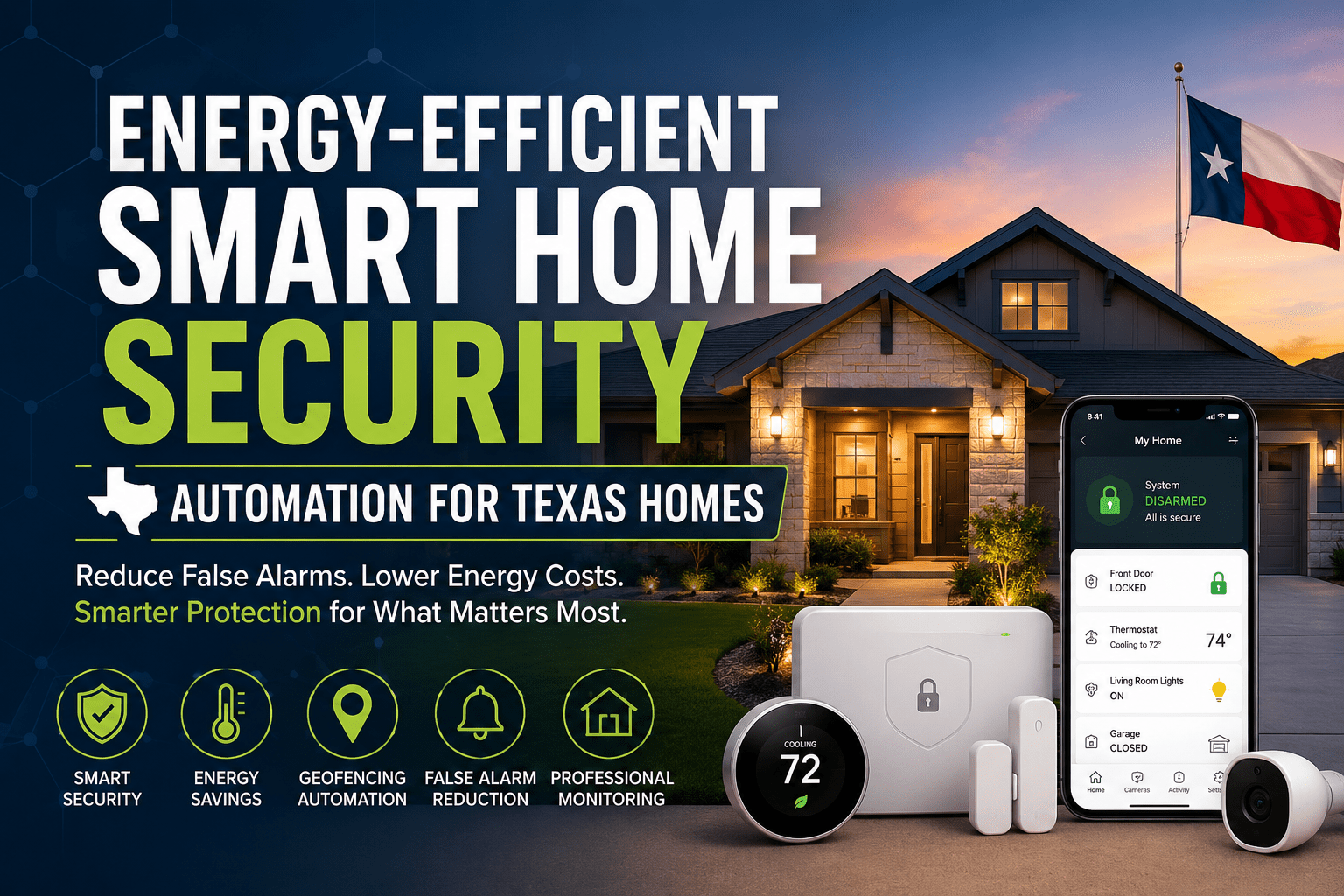 Energy-Efficient Smart Home Security for Texas Homes