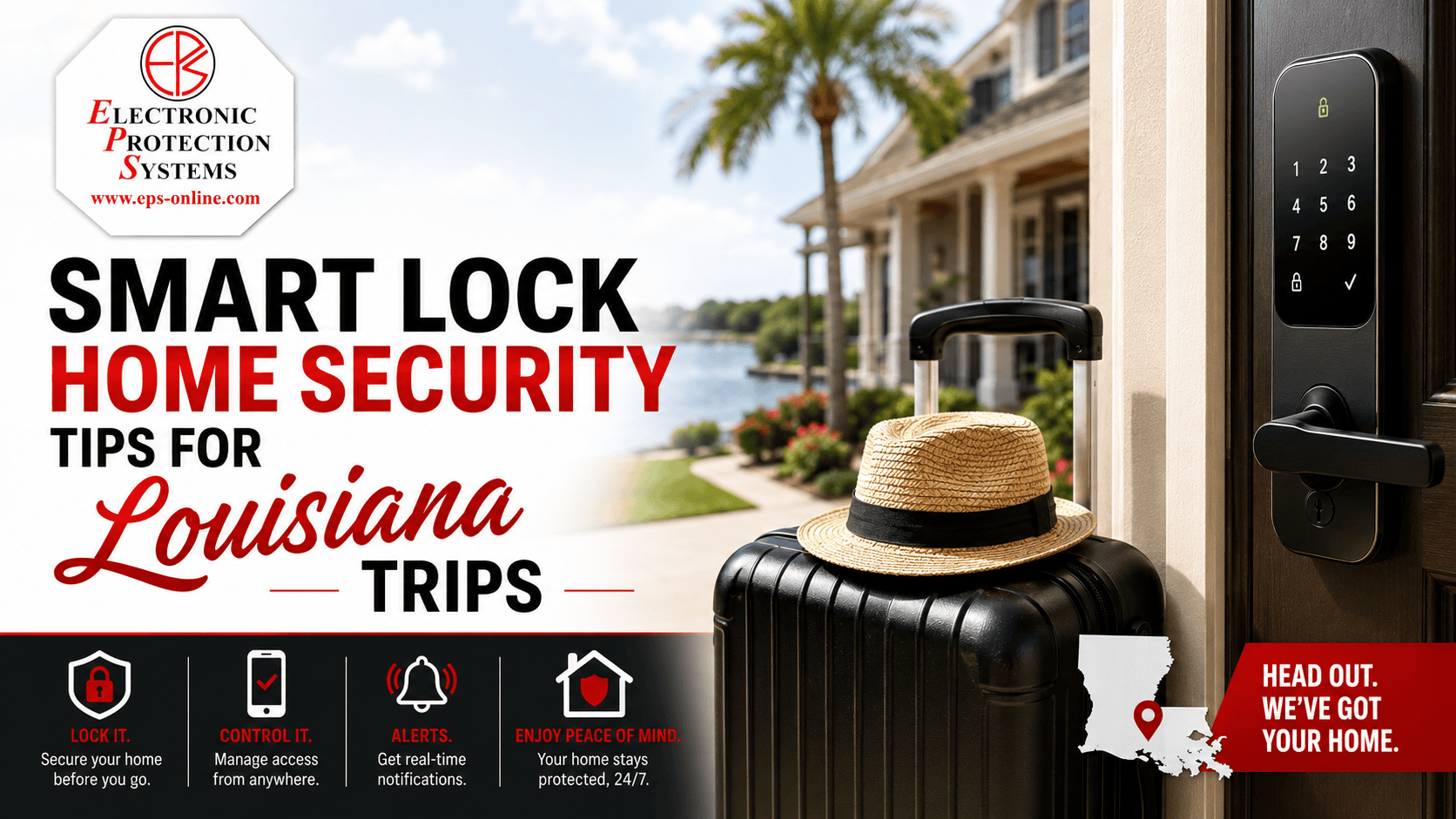 Smart Lock Home Security Tips for Louisiana Trips